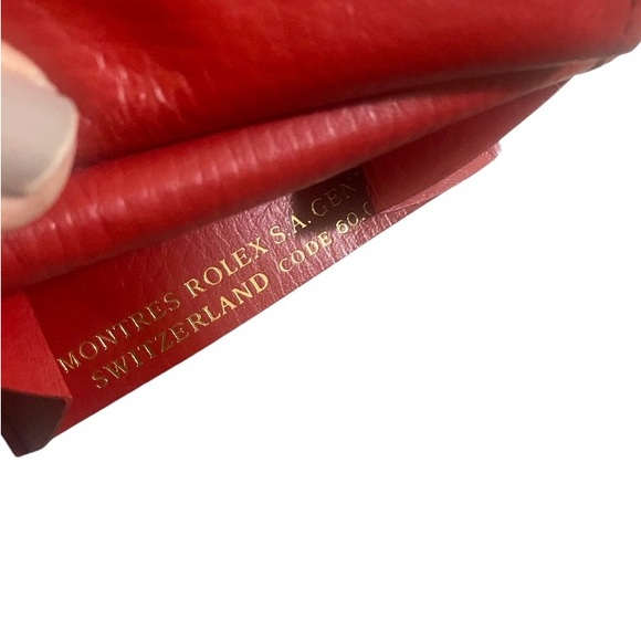 ROLEX Red Bi-Fold Wallet w/ Coin Pocket - Picture 7 of 13